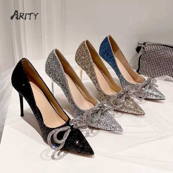 dress shoes woman high heels sequin party dress shoes lady work shoes 2022 new rhinestone bow pointed metal heels stilettos pumps 221224, Black
dress shoes woman high heels sequin party dress shoes lady work shoes 2022 new rhinestone bow pointed metal heels stilettos pumps 221224, Black