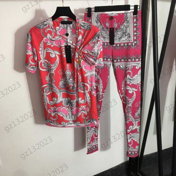 womens tracksuit figure-printed metal pin decoration short sleeve pullover t-shirt elastic waist thin leggings retro style trend women cloth, Gray
womens tracksuit figure-printed metal pin decoration short sleeve pullover t-shirt elastic waist thin leggings retro style trend women cloth, Gray