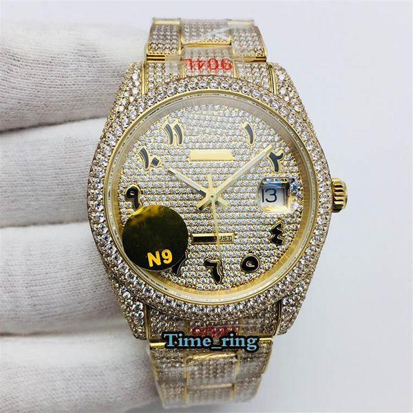 n9 version 126333 126334 116244 arab diamonds dial eta2824 automatic mens watch 904l steel diamond iced out full gold case lux227t, Slivery;brown
n9 version 126333 126334 116244 arab diamonds dial eta2824 automatic mens watch 904l steel diamond iced out full gold case lux227t, Slivery;brown