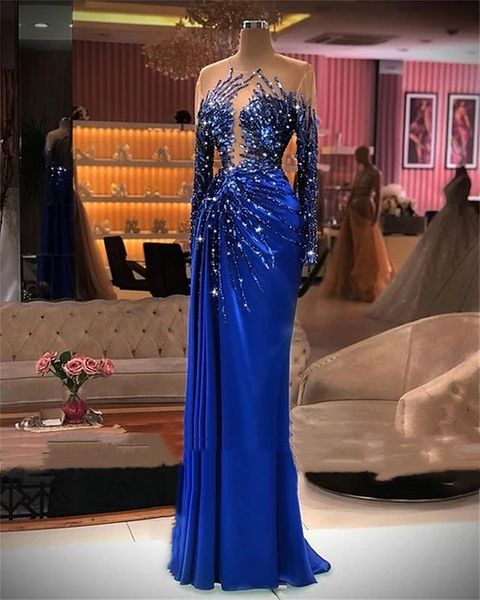 glitter sequins beaded mermaid evening dresses luxury long sleeves royal blue formal party gowns sheer crew neck satin special occasion even, Black;red
glitter sequins beaded mermaid evening dresses luxury long sleeves royal blue formal party gowns sheer crew neck satin special occasion even, Black;red