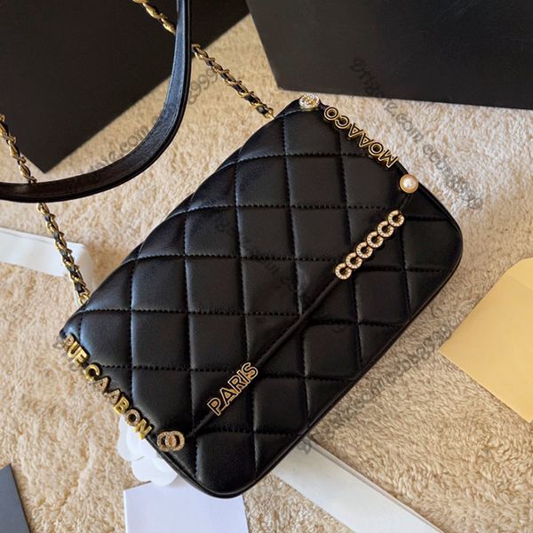 designer small black square flap bags quilted enamel strass pearl glitter letter genuine leather sacoche crossbody shoulder gold metal hardw
designer small black square flap bags quilted enamel strass pearl glitter letter genuine leather sacoche crossbody shoulder gold metal hardw