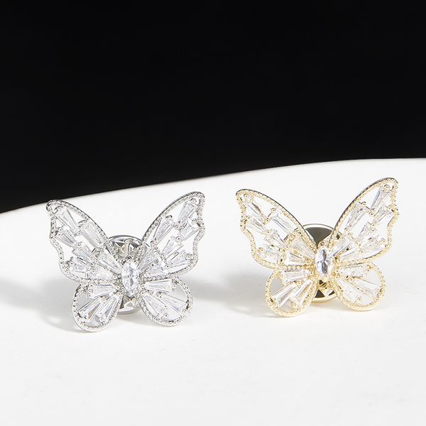 luxury gold plated butterfly brooches for women zircon badge fixed clothing accessories jewelry gutterfly brooch gift, Gray
luxury gold plated butterfly brooches for women zircon badge fixed clothing accessories jewelry gutterfly brooch gift, Gray