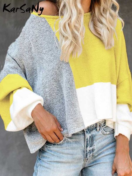 women's sweaters patchwork women pullover oversized feminino autumn 2022 loose jumper oversize black winter tricot blouse 221224, White;black
women's sweaters patchwork women pullover oversized feminino autumn 2022 loose jumper oversize black winter tricot blouse 221224, White;black