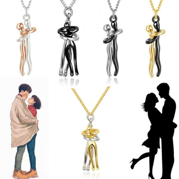 couple hugging pendant necklaces lovers together forever love valentine's day necklace charm jewelry for wife girls mum gifts, Silver
couple hugging pendant necklaces lovers together forever love valentine's day necklace charm jewelry for wife girls mum gifts, Silver