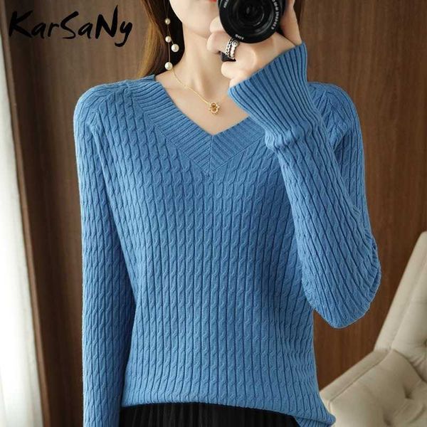 women's sweaters karsany women 2021 solid v neck new fashion pullovers womens korean white long sleeve winter 221224, White;black
women's sweaters karsany women 2021 solid v neck new fashion pullovers womens korean white long sleeve winter 221224, White;black