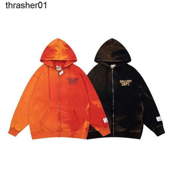 men's hoodies designer sweatshirts fashion brand galery dept washing water zipper sweater loose hooded, Black
men's hoodies designer sweatshirts fashion brand galery dept washing water zipper sweater loose hooded, Black