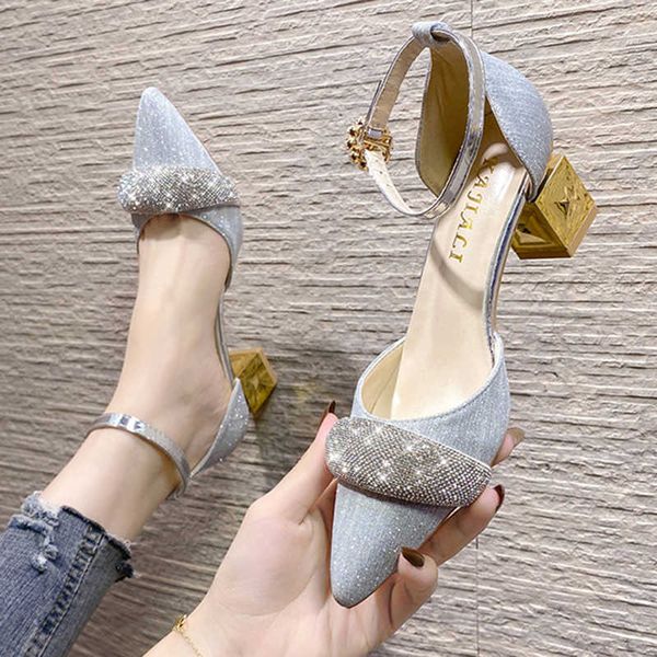 dress shoes pointed toe crystal straps pumps for women 2022 new ankle strap high heels shoes woman gold thick heeled wedding party shoes 221, Black
dress shoes pointed toe crystal straps pumps for women 2022 new ankle strap high heels shoes woman gold thick heeled wedding party shoes 221, Black