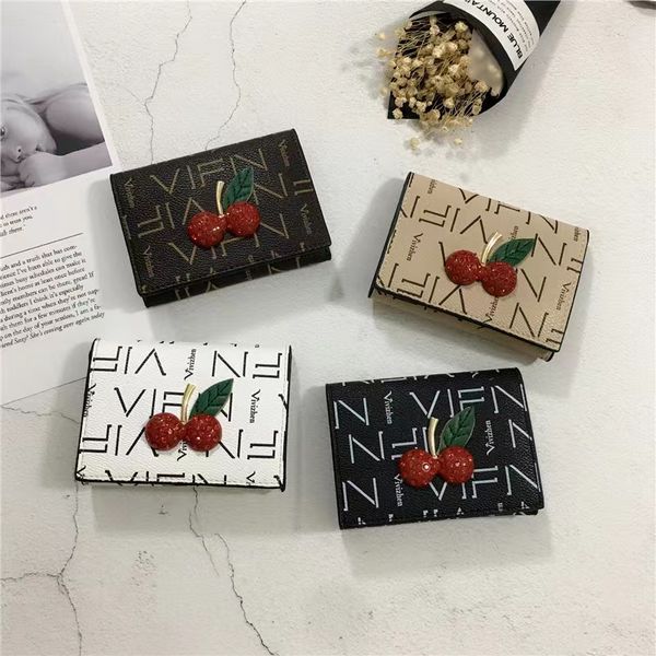 fashion small purse women's short smalls cherry money clip personality print multi-card change clip, Red;black
fashion small purse women's short smalls cherry money clip personality print multi-card change clip, Red;black
