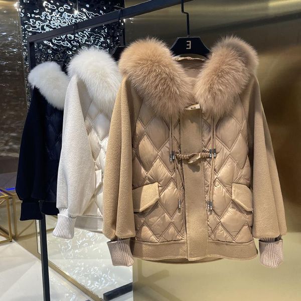 2022 new womens down & parkas fox fur hooded science and technology collar button cardigan white goose thickened short women's thin dow, Black
2022 new womens down & parkas fox fur hooded science and technology collar button cardigan white goose thickened short women's thin dow, Black