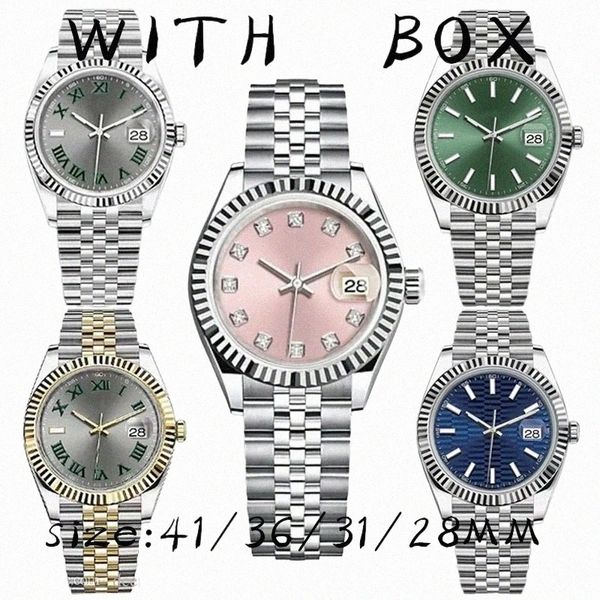 men's automatic mechanical watch 36/41mm 904l all stainless steel designer luxury watches women's 28/31 quartz battery super lumin, Slivery;brown
men's automatic mechanical watch 36/41mm 904l all stainless steel designer luxury watches women's 28/31 quartz battery super lumin, Slivery;brown