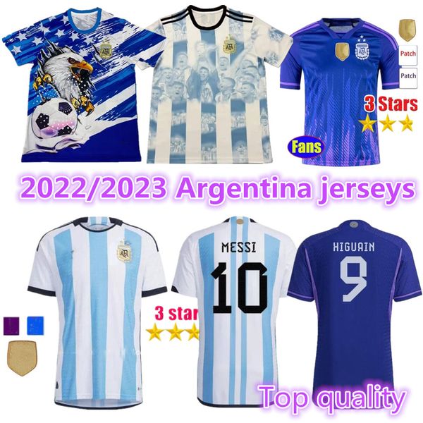 22 23 3 stars argentina soccer jerseys j.alvarez messis dybala di maria kun martinez maradona 2022 football shirt fans version men shirt jer, Black;yellow
22 23 3 stars argentina soccer jerseys j.alvarez messis dybala di maria kun martinez maradona 2022 football shirt fans version men shirt jer, Black;yellow
