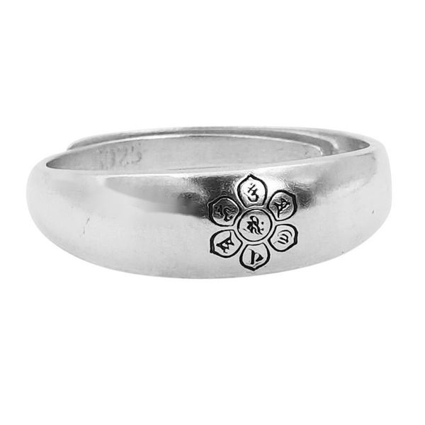 925 sterling silver six words lotus flower ring for men or women mantra om mani padme hum jewelry vintage buddhist tibetan finger rings fema
925 sterling silver six words lotus flower ring for men or women mantra om mani padme hum jewelry vintage buddhist tibetan finger rings fema