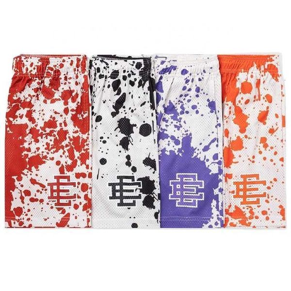 new summer ee style screen printed mesh breathable trend loose training large beach basketball pants, White;black 
new summer ee style screen printed mesh breathable trend loose training large beach basketball pants, White;black