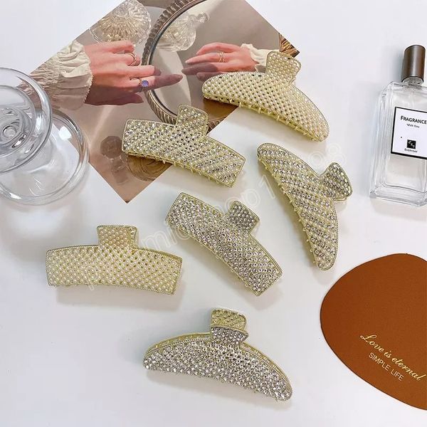 korean new fashion 11.5cm large hand polished alloy hair clip claw shiny rhinestone pearl clamps for elegant girls, Slivery;white
korean new fashion 11.5cm large hand polished alloy hair clip claw shiny rhinestone pearl clamps for elegant girls, Slivery;white