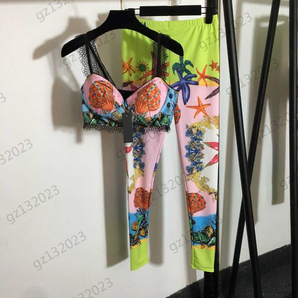 womens tracksuit lace embellished strapless suspender match starfish print stretch leggings fashion designer women clothing, Gray
womens tracksuit lace embellished strapless suspender match starfish print stretch leggings fashion designer women clothing, Gray