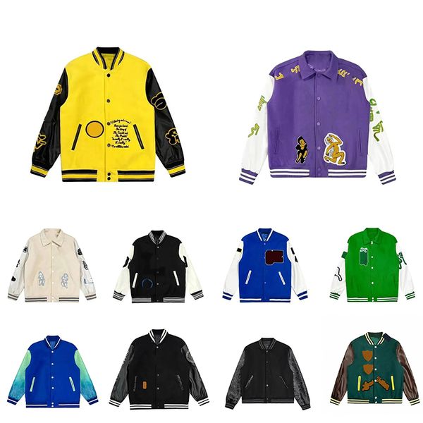 2023 mens designer leather baseball jacket fashion varsitys bomber jackets casual bunny varsity letterman college jacket men outerwear coat, Black;brown
2023 mens designer leather baseball jacket fashion varsitys bomber jackets casual bunny varsity letterman college jacket men outerwear coat, Black;brown