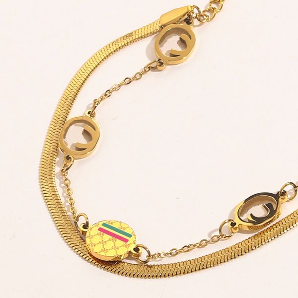 designer chain bracelet womens luxury bracelet 18k gilded letters g bracelets fashion jewelry popular brand accessories premium gift couple, Black
designer chain bracelet womens luxury bracelet 18k gilded letters g bracelets fashion jewelry popular brand accessories premium gift couple, Black
