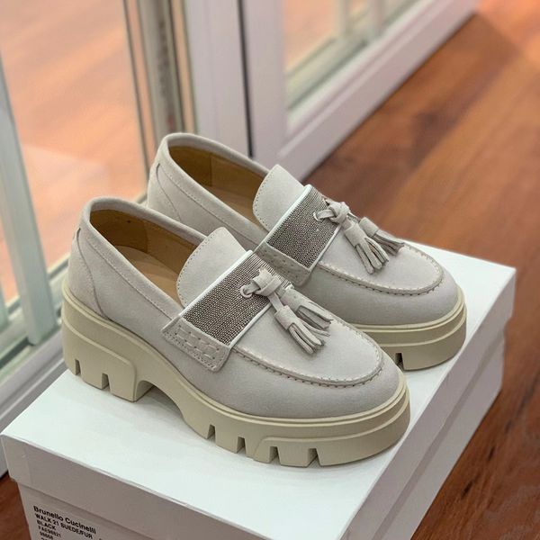 thick soled lefu shoes tassels embellished walk suede loafers shoes genuine leather casual slip on flats women luxury designers flat dress s, Black
thick soled lefu shoes tassels embellished walk suede loafers shoes genuine leather casual slip on flats women luxury designers flat dress s, Black