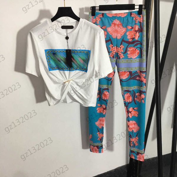 womens tracksuit chest floral print pin bare waist design round neck short sleeves t-shirt high-waisted stretch leggings fashion designer wo, Gray
womens tracksuit chest floral print pin bare waist design round neck short sleeves t-shirt high-waisted stretch leggings fashion designer wo, Gray