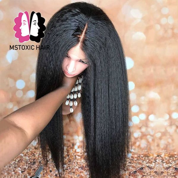 lace wigs yaki human hair 13x4 front for black women pre plucked remy kinky straight frontal mstoxic 221216, Black;brown
lace wigs yaki human hair 13x4 front for black women pre plucked remy kinky straight frontal mstoxic 221216, Black;brown