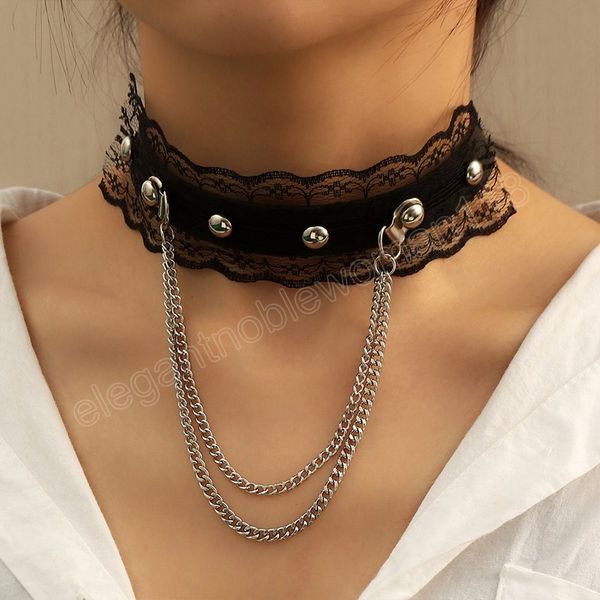 black pu leather lace hollow butterfly tassel choker necklace simple silver color punk chocker casual y2k jewelry, Golden;silver
black pu leather lace hollow butterfly tassel choker necklace simple silver color punk chocker casual y2k jewelry, Golden;silver