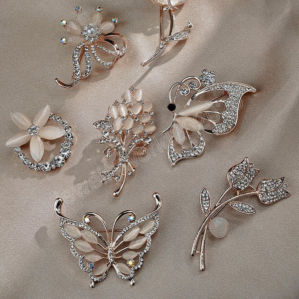 opal crystal rhinestone brooch pin buckle corsage clip butterfly rose flower brooch women girl dress suit collar accessories, Gray
opal crystal rhinestone brooch pin buckle corsage clip butterfly rose flower brooch women girl dress suit collar accessories, Gray