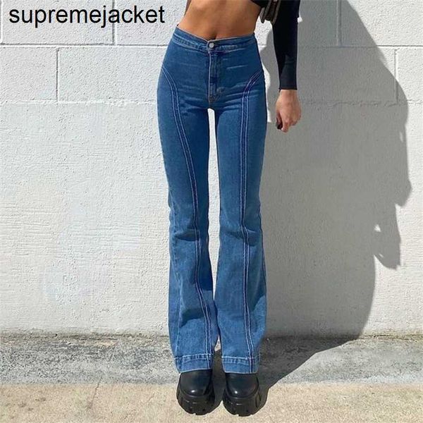 new autumn vintage patchwork jeans hip-lift skinny casual straight leg denim mid-waist solid color flare, Blue
new autumn vintage patchwork jeans hip-lift skinny casual straight leg denim mid-waist solid color flare, Blue