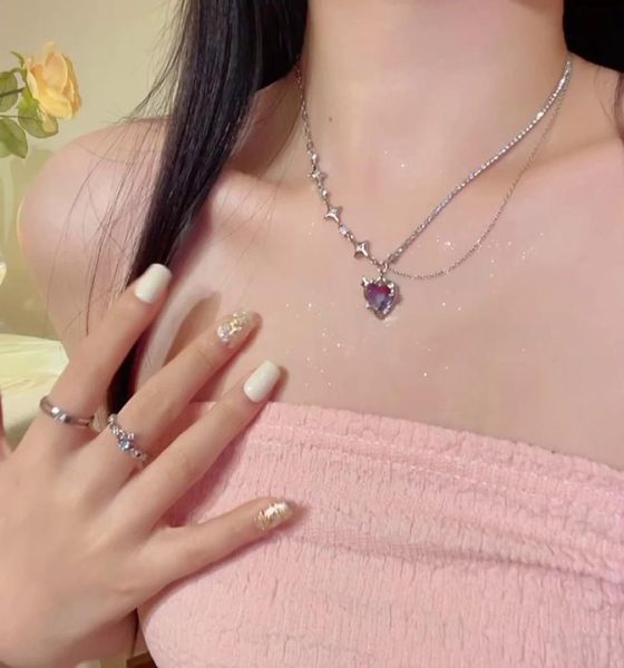 10year factory whole s925 silverpurple zircon necklace for lovers039 gifts come with dust bag3299366, Silver
10year factory whole s925 silverpurple zircon necklace for lovers039 gifts come with dust bag3299366, Silver