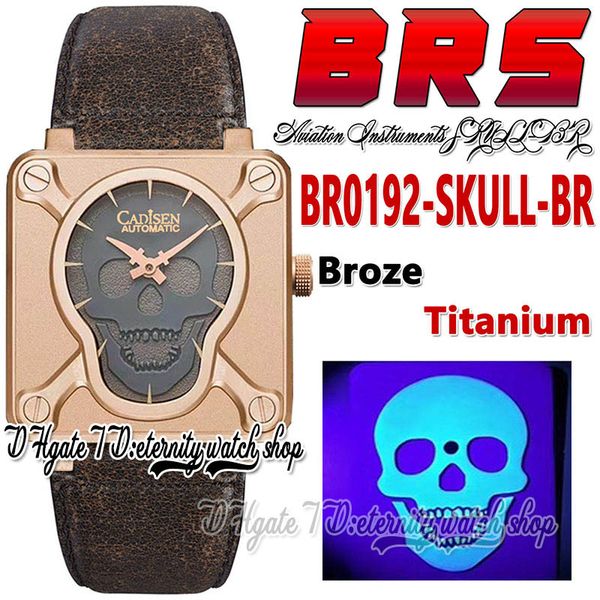 brsf aviation instruments br0192-skull-br automatic mens watch real broze luminous skull black dial titanium vintage leather strap super ete, Slivery;brown
brsf aviation instruments br0192-skull-br automatic mens watch real broze luminous skull black dial titanium vintage leather strap super ete, Slivery;brown