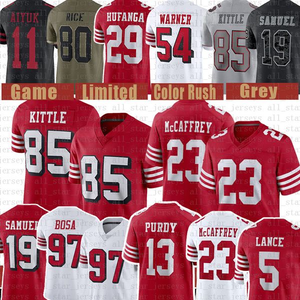 nick bosa fred warner niners football jersey george kittle trey lance deebo samuel brock purdy christian mccaffrey brandon aiyuk kyle juszcz, White;black
nick bosa fred warner niners football jersey george kittle trey lance deebo samuel brock purdy christian mccaffrey brandon aiyuk kyle juszcz, White;black