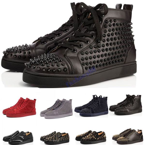 christians red bottomed designer shoes studded spikes flats mens womens party lovers genuine leather sneakers size qrm, Black
christians red bottomed designer shoes studded spikes flats mens womens party lovers genuine leather sneakers size qrm, Black