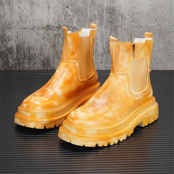 fashion thick bottom mens ankle boot chunky heel man chelsea boots black mans short boot
fashion thick bottom mens ankle boot chunky heel man chelsea boots black mans short boot