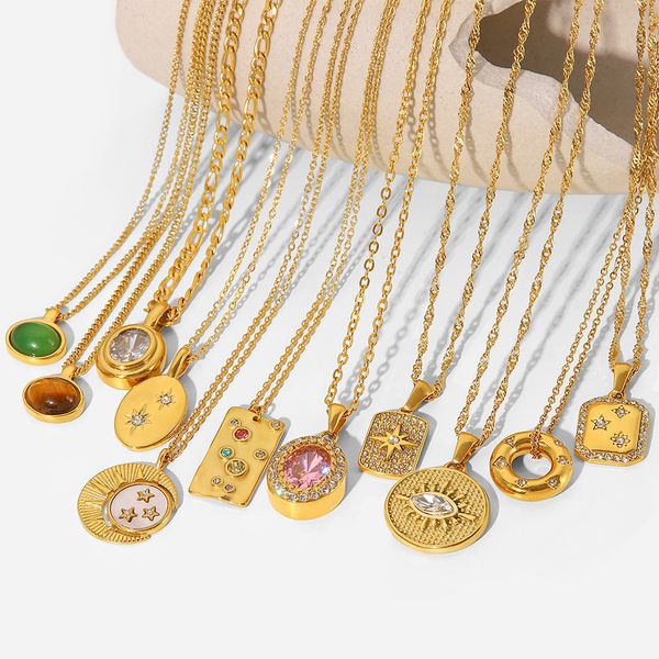 2023 fashionable 18k gold plated stainless steel pendant necklaces choker flower letter pendant statement fashion womens necklace wedding je, Silver
2023 fashionable 18k gold plated stainless steel pendant necklaces choker flower letter pendant statement fashion womens necklace wedding je, Silver