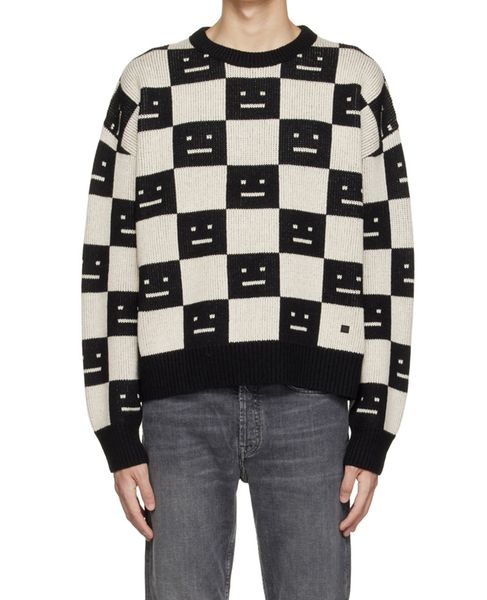 ace men's sweater acn studios loose jumpers square face wool knitted sweaters crew neck woolen knit sweatshirts woman long-sleeved oute, White;black
ace men's sweater acn studios loose jumpers square face wool knitted sweaters crew neck woolen knit sweatshirts woman long-sleeved oute, White;black