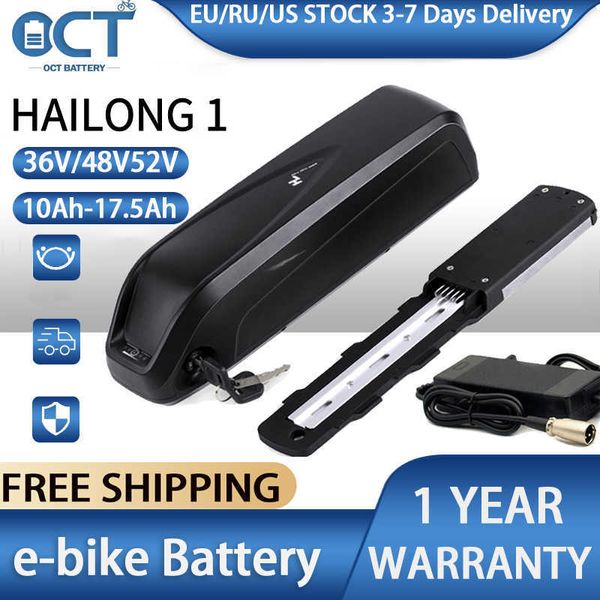 Image of Hailong 36V 13Ah Deep Cycle Rechargeable Lithium Ion Battery Downtube Electric Bicycle Bike 48V 10Ah 15Ah 20Ah Ebike Batteries