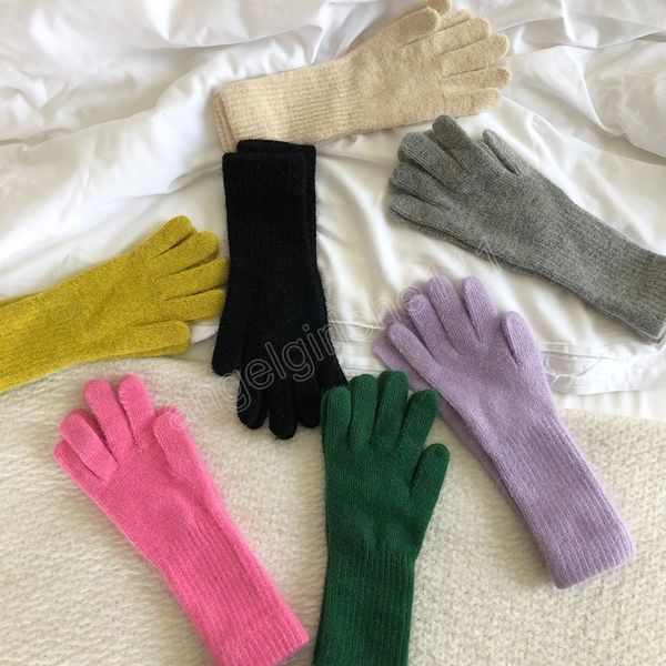 women's winter gloves faux rabbit fur warm casual long gloves woolen knitting vintage gloves elastic full fingers mittens, White
women's winter gloves faux rabbit fur warm casual long gloves woolen knitting vintage gloves elastic full fingers mittens, White