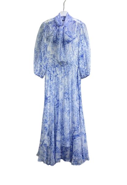2023 spring new matureancient and elegant fashion bowtie print waist long dress, Black;gray
2023 spring new matureancient and elegant fashion bowtie print waist long dress, Black;gray