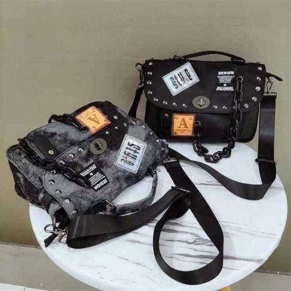 evening bag female cowboy postman fashion single shoulder personalized rivet hanging chain hand carrying messenger trend 0805
evening bag female cowboy postman fashion single shoulder personalized rivet hanging chain hand carrying messenger trend 0805