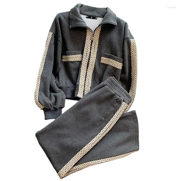 women's two piece pants leisure sports suit women's fashion foreign style age reduction spring and autumn season long sleeve grey, White
women's two piece pants leisure sports suit women's fashion foreign style age reduction spring and autumn season long sleeve grey, White