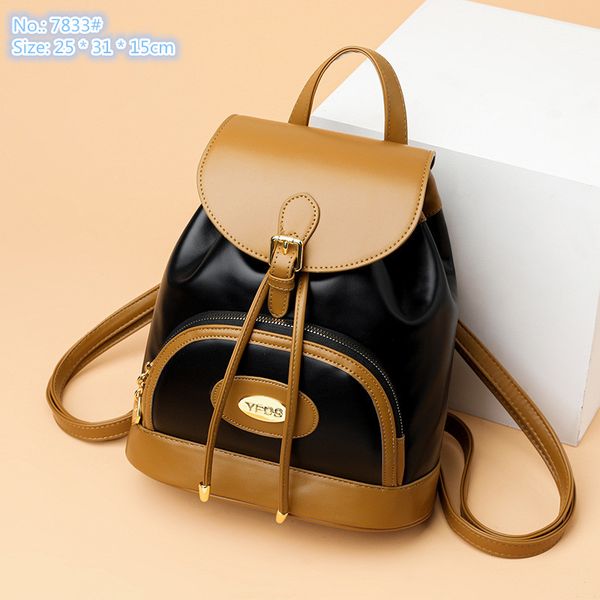 Wholesale factory ladies shoulder bag 5 color classic contrast leather backpacks college wind printing leisure travel backpack sweet lady zipper fashion handbag, Brown-letter-7833#
Wholesale factory ladies shoulder bag 5 color classic contrast leather backpacks college wind printing leisure travel backpack sweet lady zipper fashion handbag, Brown-letter-7833#