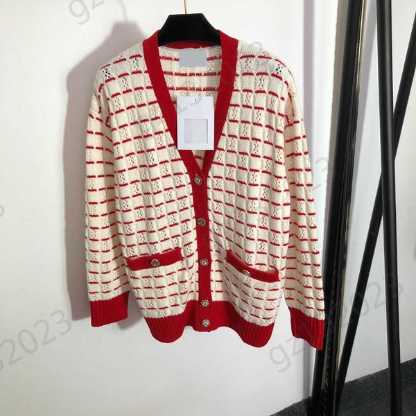 cardigan womens sweaters contrasting colors striped edges v-neck hollowed out knit cardigans custom button open warm knitwear brand designer, White;black
cardigan womens sweaters contrasting colors striped edges v-neck hollowed out knit cardigans custom button open warm knitwear brand designer, White;black
