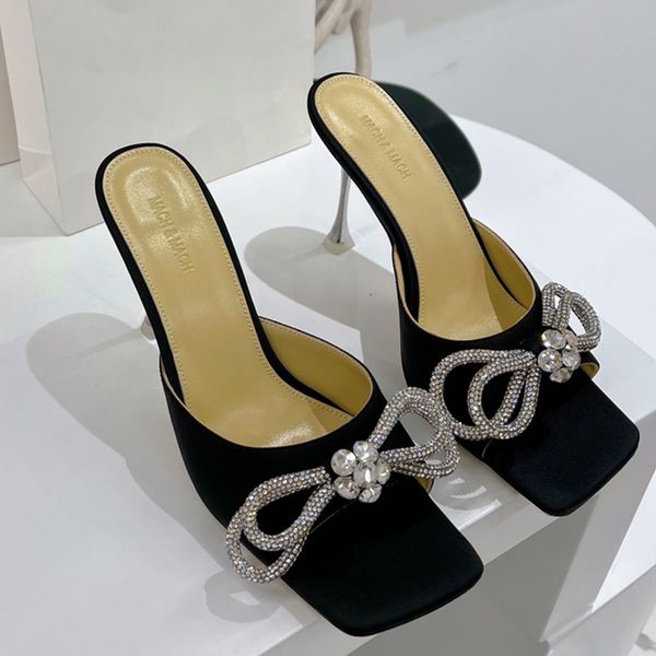 slippers transparent heels slippers fashion bow crystal rhinestone womens sandals designers satin slides 9.5cm high heeled shoes square head, Black
slippers transparent heels slippers fashion bow crystal rhinestone womens sandals designers satin slides 9.5cm high heeled shoes square head, Black