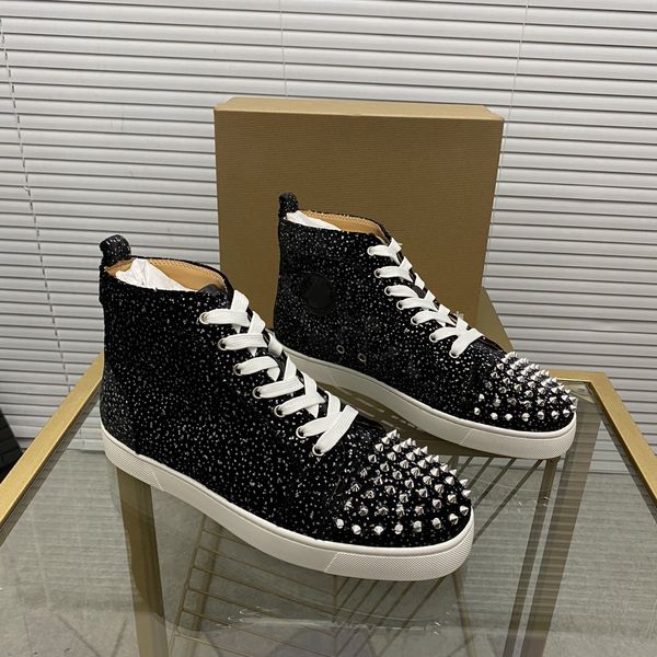 mens stylish studded shoes handcrafted real leather designer rock style red soles shoes luxury fashion womens diamond encrusted casual shoe, Red;white
mens stylish studded shoes handcrafted real leather designer rock style red soles shoes luxury fashion womens diamond encrusted casual shoe, Red;white