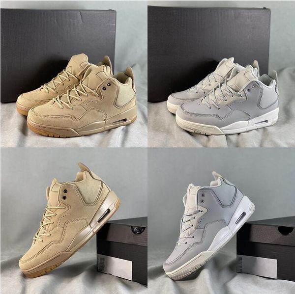 desert gum 23s basketball shoes grey fog leather sneaker brown suede