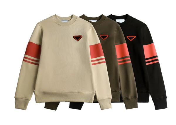 2023 fashion autumn and winter men hoodies pradaes new round neck sweater contrast color iconic triangle logo towel embroidery prads, Black
2023 fashion autumn and winter men hoodies pradaes new round neck sweater contrast color iconic triangle logo towel embroidery prads, Black