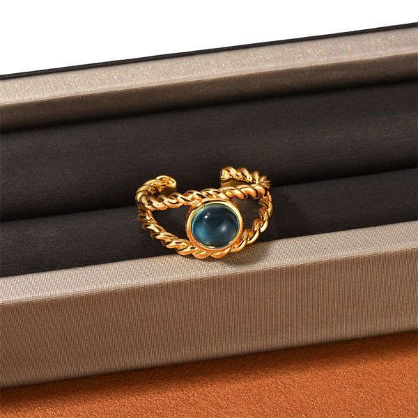 ins new japanese/korean inlaid light blue gem fried dough twist ring simple retro fashion sweet jewelry accessories, Silver
ins new japanese/korean inlaid light blue gem fried dough twist ring simple retro fashion sweet jewelry accessories, Silver
