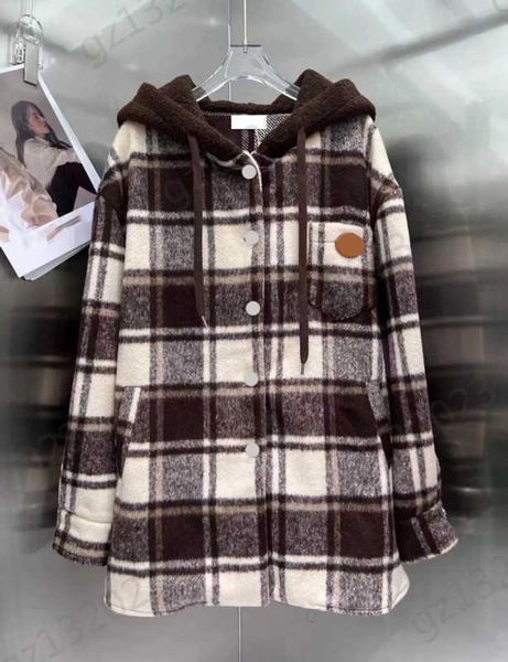 jacket womens logo decorative pocket contrast color plaid hooded jacket metal button thick warm long sleeves coats fashion designer women cl, Black;brown
jacket womens logo decorative pocket contrast color plaid hooded jacket metal button thick warm long sleeves coats fashion designer women cl, Black;brown