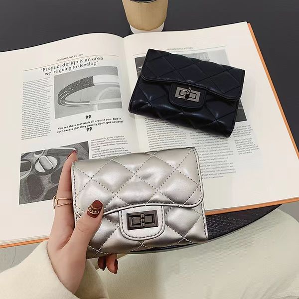 designer women's purse new small fragrant ling lattice short korean version of everything multifunctional folding simple card purs, Red;black
designer women's purse new small fragrant ling lattice short korean version of everything multifunctional folding simple card purs, Red;black