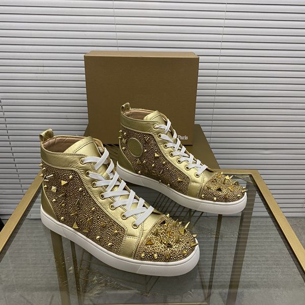 mens stylish studded shoes handcrafted real leather designer rock style red soles shoes luxury fashion womens diamond encrusted casual shoe, Red;white
mens stylish studded shoes handcrafted real leather designer rock style red soles shoes luxury fashion womens diamond encrusted casual shoe, Red;white