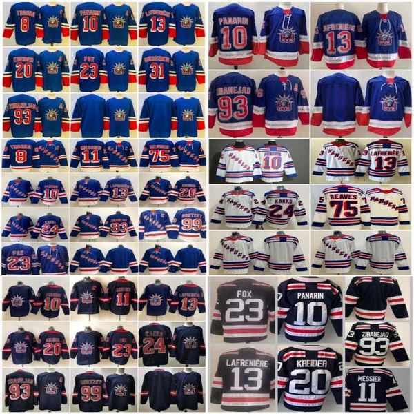 2023 reverse retro hockey men 31 igor shesterkin jersey 10 artemi panarin 20 chris kreider 23 adam fox kaapo kakko 13 alexis lafreniere mika, Black;red
2023 reverse retro hockey men 31 igor shesterkin jersey 10 artemi panarin 20 chris kreider 23 adam fox kaapo kakko 13 alexis lafreniere mika, Black;red